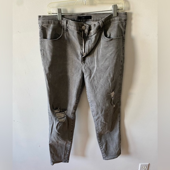 J Brand Designer Ripped Jeans Grey Men’s Slim Straight 32W x 28L - Picture 1 of 6